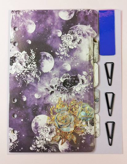 Välilehdet A6 rengas kansioon, Purple moon