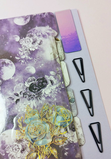 Välilehdet A6 rengas kansioon, Purple moon