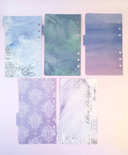 Välilehdet A6 rengas kansioon, Watercolor flowers