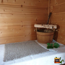 Laila-jalkalaudeliina - lattiarätti  100 % pellava - Pellava n. 40x40