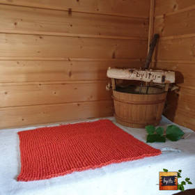 Laila-jalkalaudeliina - lattiarätti  100 % pellava -Pihlaja n. 40x40