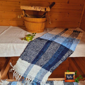 Jaana-jalkalaudematto Suomi 2 - 100 % pellava n. 35x90 cm 