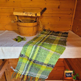 Jaana-jalkalaudematto Vihta 1 - 100 % pellava n. 35x90 cm 