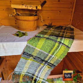 Jaana-jalkalaudematto Vihta 2 - 100 % pellava n. 35x90 cm 