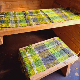 Jaana-jalkalaudematto Vihta 4 - 100 % pellava n. 35x90 cm 