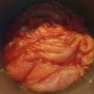 Mirja kudottu huivi Auringonlaskuja n. 200x35 cm suomenlampaanvillaa