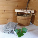 Laila-jalkalaudeliina - lattiarätti  100 % pellava - Pellava n. 40x40