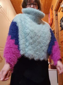 Marita-poncho Pilvenpehmeä kevät - Villaton