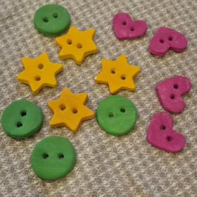 Saana-savinappi Pyöreähkö Sydän Tähti - 12 kpl