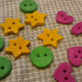 Saana-savinappi Pyöreähkö Sydän Tähti - 12 kpl