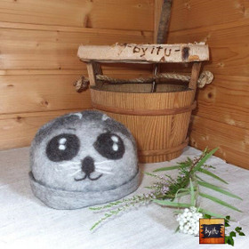 Satu-saunahattu Saimaannorppa - koko XS n. 43-54 cm