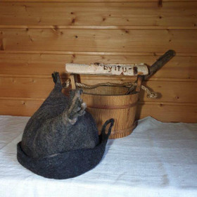 Satu-saunahattu Tupsukorva Kaarna Tervareunalla - L - n. 60-63 cm