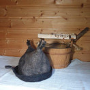 Satu-saunahattu Tupsukorva Kaarna Tervareunalla - L - n. 60-63 cm