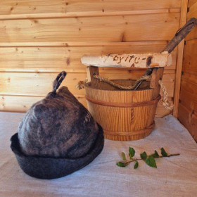 Satu-saunahattu Puukori Turve Kaarna L - n. 60-63 cm