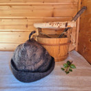 Satu-saunahattu Puukori Turve Kaarna L - n. 60-63 cm