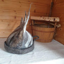 Satu-saunahattu Hehku -luonnonväri kimara - koko L n. 60-63 cm