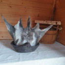 Satu-saunahattu Hehku -luonnonväri kimara - koko L n. 60-63 cm