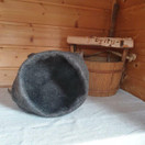 Satu-saunahattu Hehku -luonnonväri kimara - koko L n. 60-63 cm