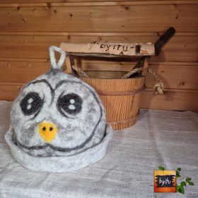 Satu-saunahattu Pöllö - Hopea - M n. 57-60 cm