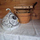 Satu-saunahattu Pöllö - Hopea - M n. 57-60 cm