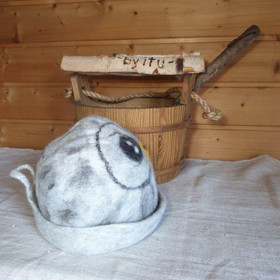 Satu-saunahattu Pöllö - Hopea - S n. 54-57 cm