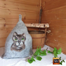 Satu-saunahattu Saunalemmikki Kissa 1- Kelo M-XS n. 43-60 cm