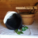 Satu-saunahattu Husky - luonnonmusta - koko M - n. 57-60 cm