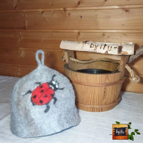 Satu-saunahattu Paljueläin Leppäkerttu Vekkuli - M - n. 57-60 cm