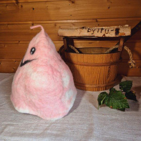 Satu-saunahattu Saunakummitus Vaaleanpun. hattara1 M-XS n. 48-60 cm