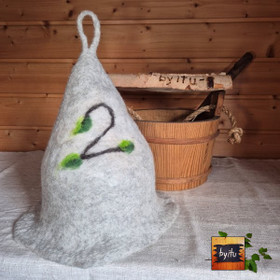 Satu-saunahattu Numerot Saunoo - Koivuoksa 2 Hopea M n. 57-60 cm