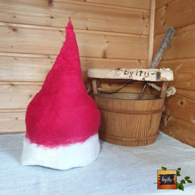 * Satu-saunahattu Isokummun Sauna - Punainen Rubiini valko- koko M-XS