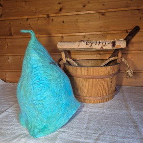 Satu-saunahattu Sauna Raikas vihreä - koko M-XS n. 48-60 cm