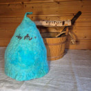 Satu-saunahattu Sauna Raikas vihreä - koko M-XS n. 48-60 cm