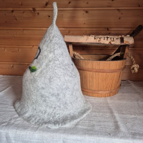 Satu-saunahattu Numerot Saunoo - Koivuoksa 2 Hopea M n. 57-60 cm
