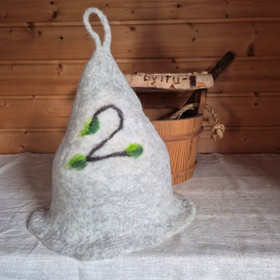 Satu-saunahattu Numerot Saunoo - Koivuoksa 2 Hopea M n. 57-60 cm