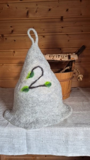 Satu-saunahattu Numerot Saunoo - Koivuoksa 2 Hopea M n. 57-60 cm