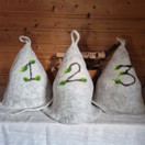 Satu-saunahattu Numerot Saunoo - Koivuoksa 3 Hopea M n. 57-60 cm