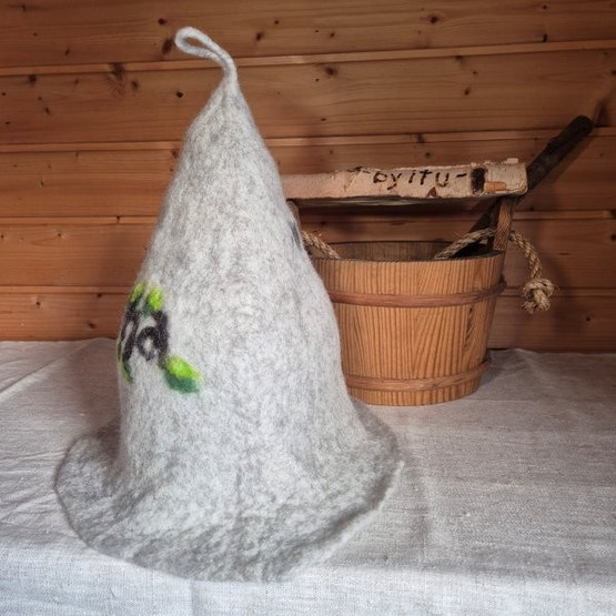 Satu-saunahattu Sauna-Bastu - Koivuoksa Sauna Hopea n. L 60-63 cm
