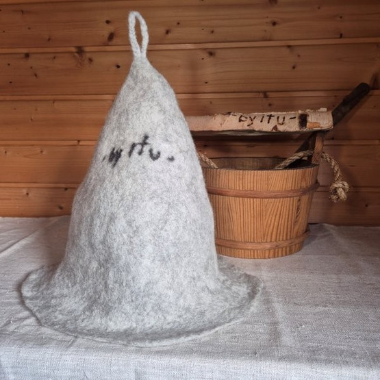Satu-saunahattu Sauna-Bastu - Koivuoksa Sauna Hopea n. L 60-63 cm