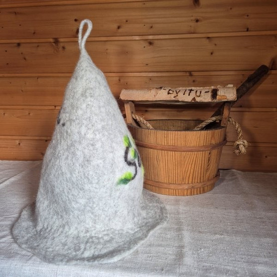 Satu-saunahattu Sauna-Bastu - Koivuoksa Sauna Hopea n. L 60-63 cm