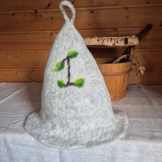 Satu-saunahattu Numerot Saunoo - Koivuoksa 1 Hopea n. L 60-63 cm