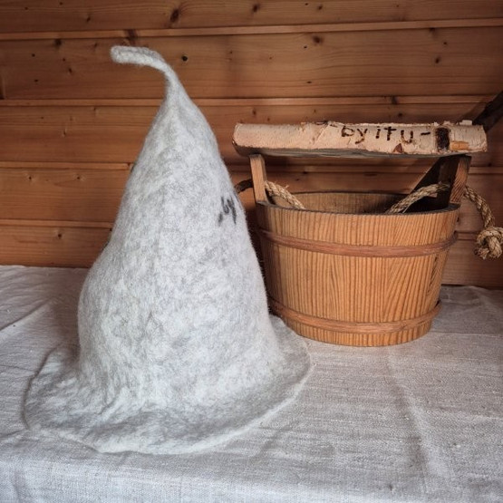 Satu-saunahattu Numerot Saunoo - Koivuoksa 1 Hopea n. L 60-63 cm
