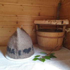 Sami-saunahattu I love Sauna - koko S-XS 