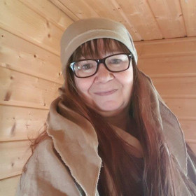 Saara-saunahuivi Kameli 100 % pellava n. 160x70 cm M-XL