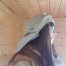 Saara-saunahuivi Kameli 100 % pellava n. 160x70 cm M-XL