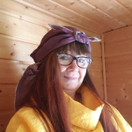 Saara-saunahuivi Orvokki 100 % pellava n. 160x70 cm M-XL