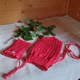 Jenni-saippuapussukka 100 % Pellava - Punainen 13