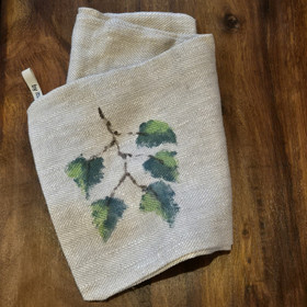 Saimi-saunatyynyn päällinen - Koivunoksa Pellava kalanruoto 100 % LI