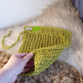 Pellervo pesulappu - tiskirätti 100 % pellava - Lime n. 24x24 cm