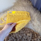 Pellervo pesulappu - tiskirätti 100 % pellava - Aurinko n. 24x24 cm